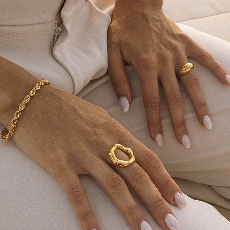 Bague vintage personnalité French cold wind