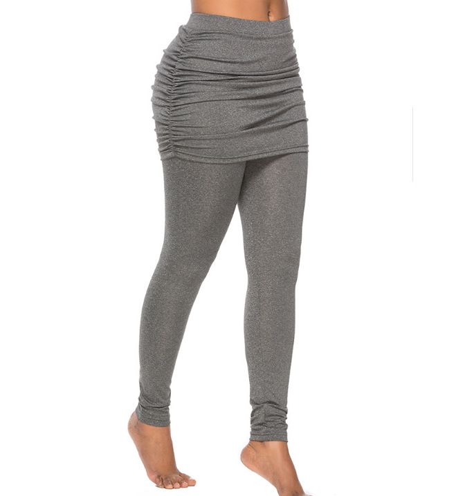 Jupe plissée côté faux legging
