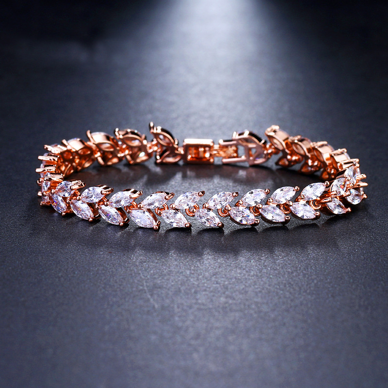 Bracelet zircon cheval oeil mode
