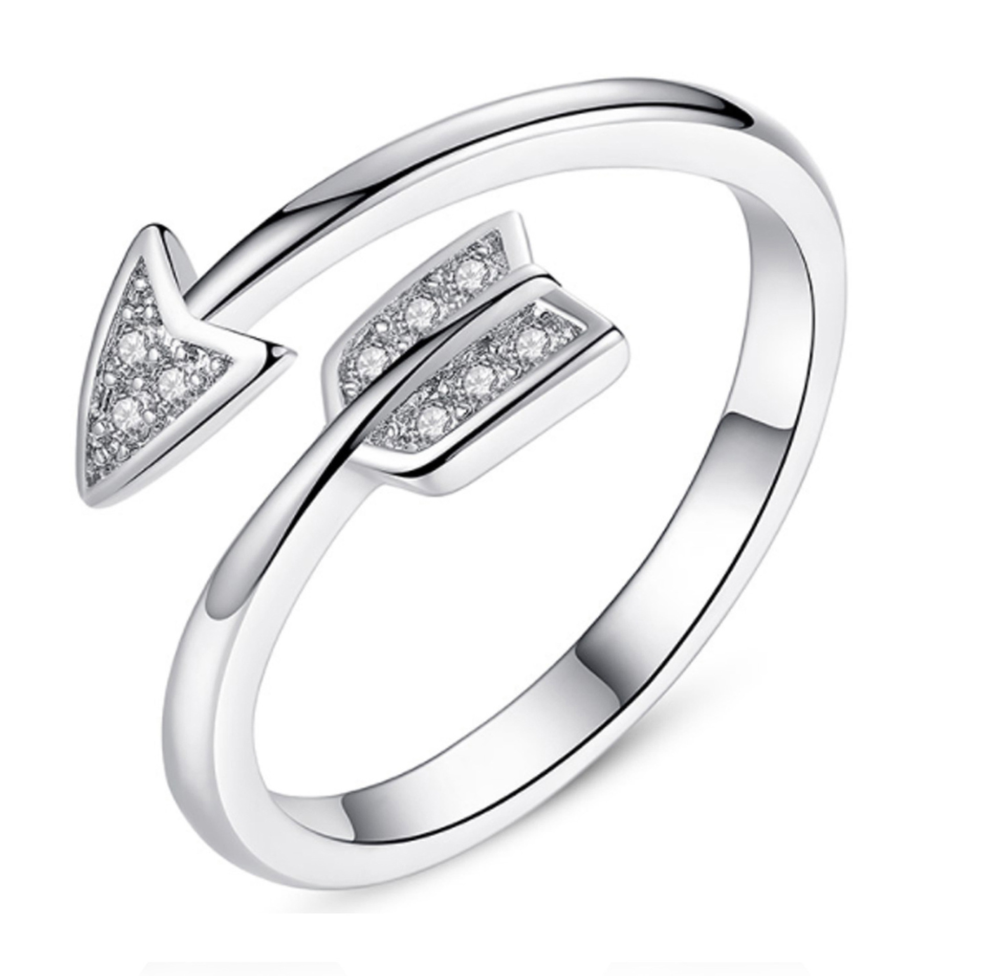 Bague diamant flèche
