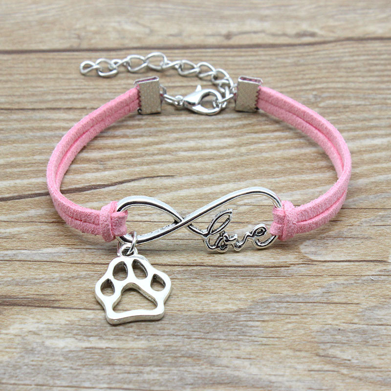 Bracelet infini amour animal tressé main bijoux