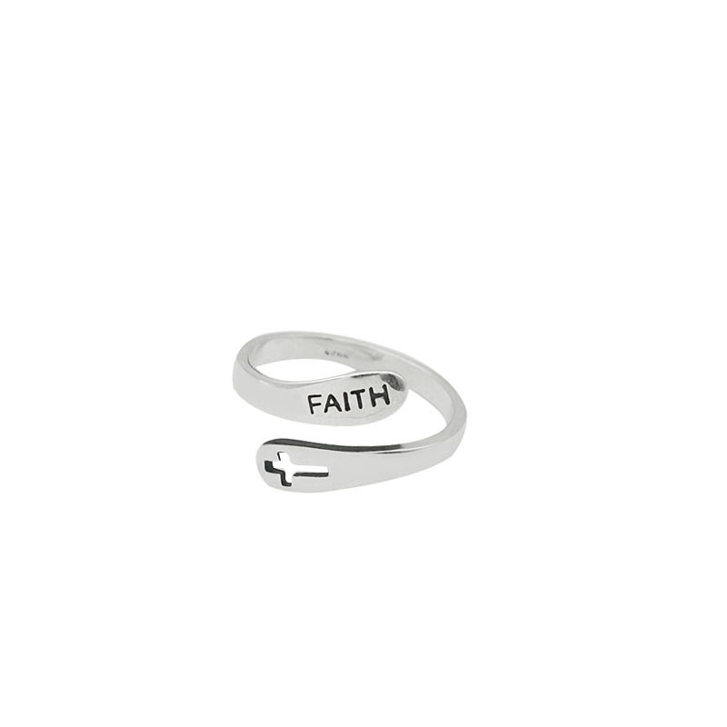 Bague creuse lettre anglaise mode