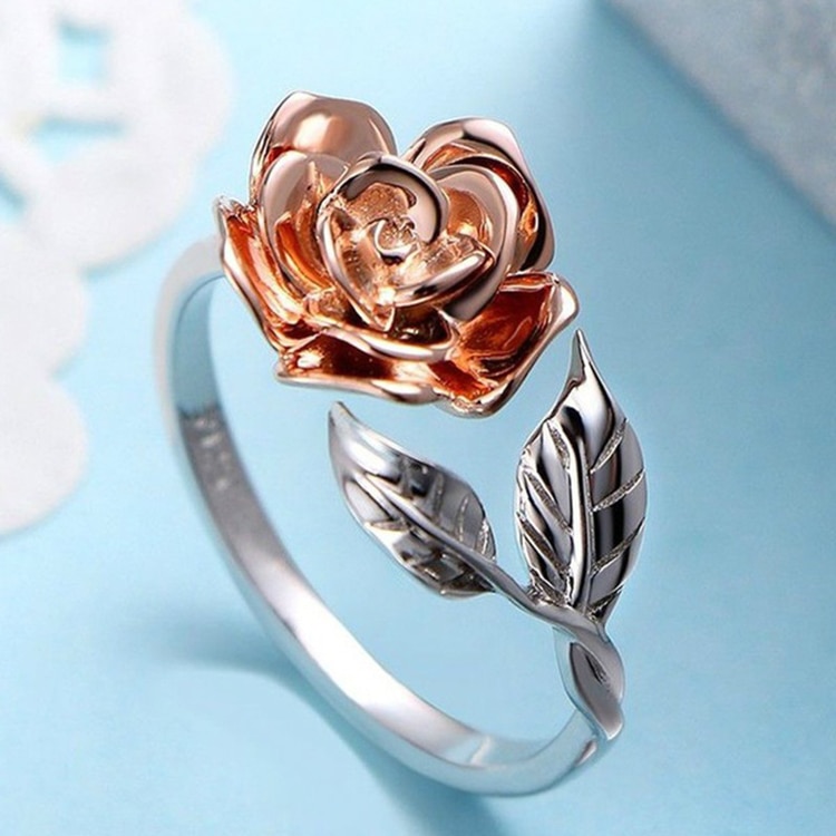 Bague ajustable rose
