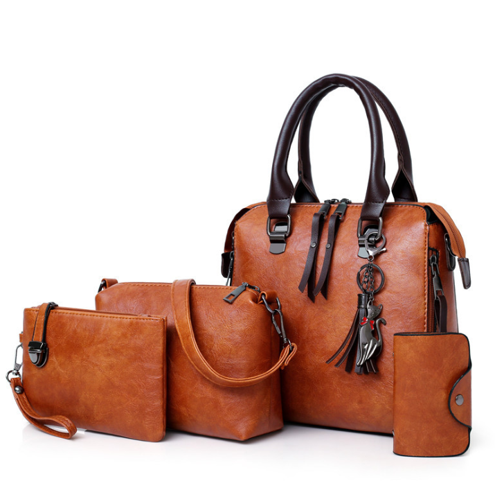 Ensemble sac main mode rétro simple enfant porte-épaule
