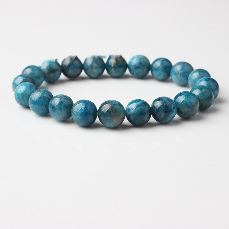 Bracelet apatite bleue naturelle élastique
