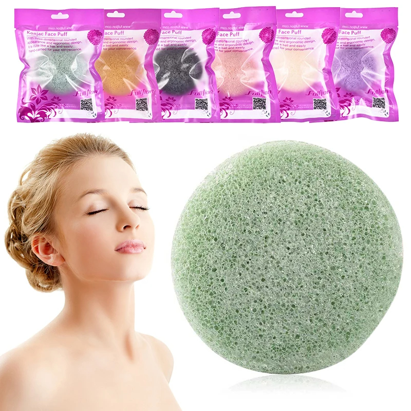Éponge konjac nettoyage exfoliant facial