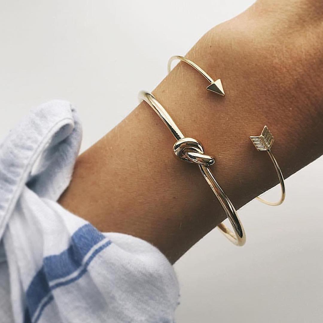 Bracelet chaîne nœud femme vintage
