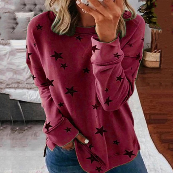 T-shirt motif étoile cousu femme fashion