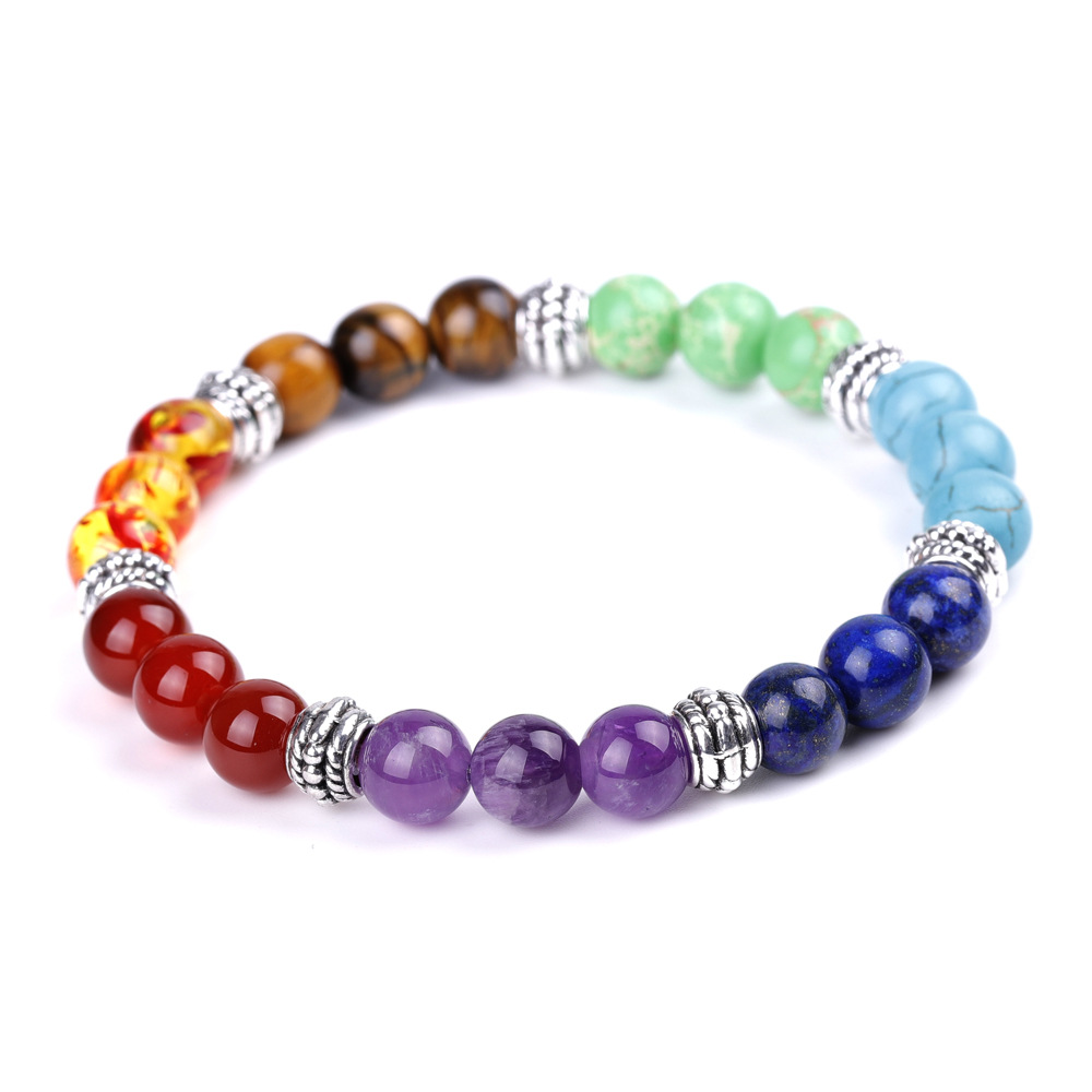 Bracelet yoga chakra pierre naturelle couleur